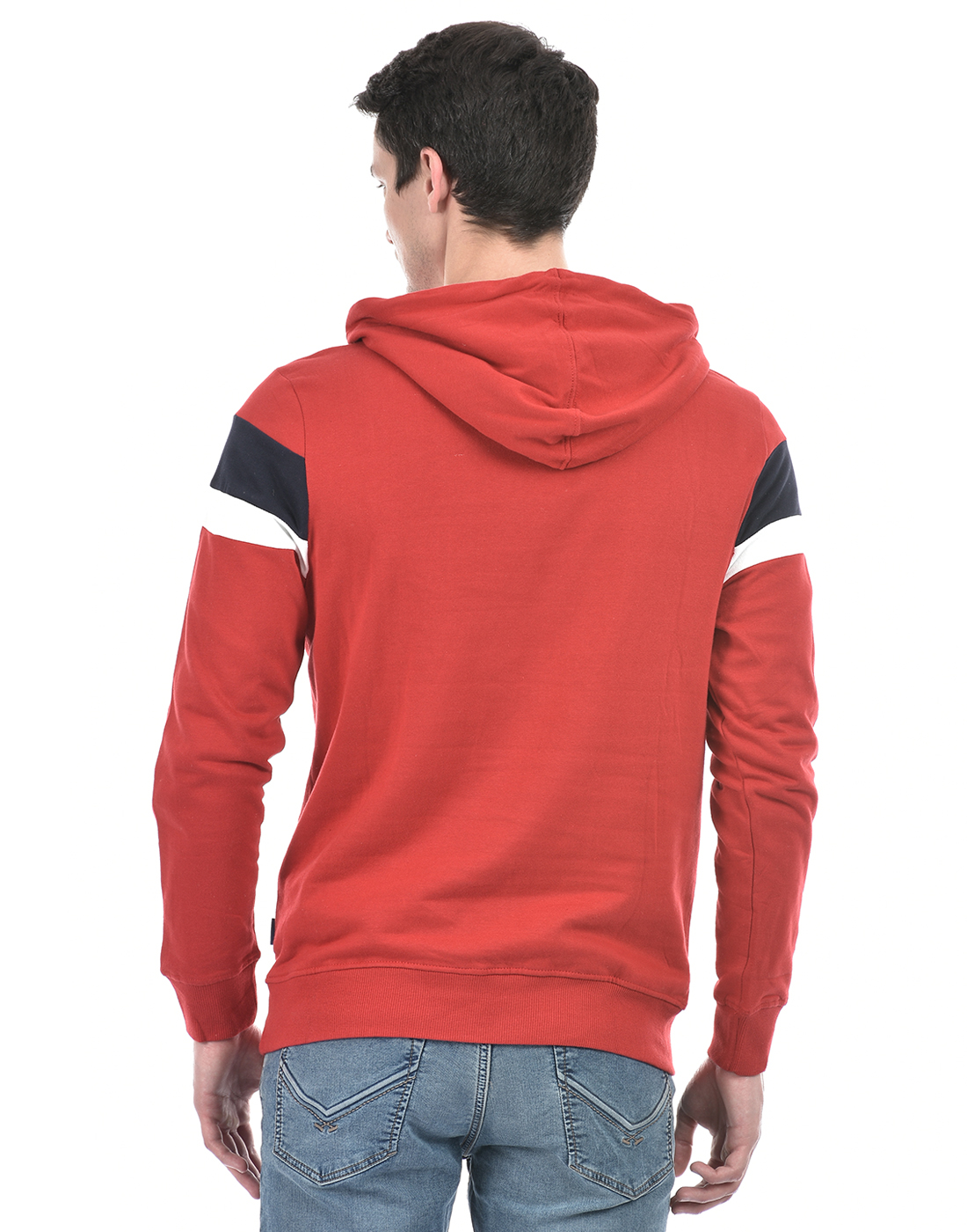 Numero Uno Men Striped Red Sweat Shirt